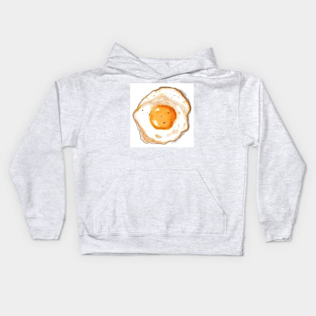 Sunny Side Up Kids Hoodie by kschowe